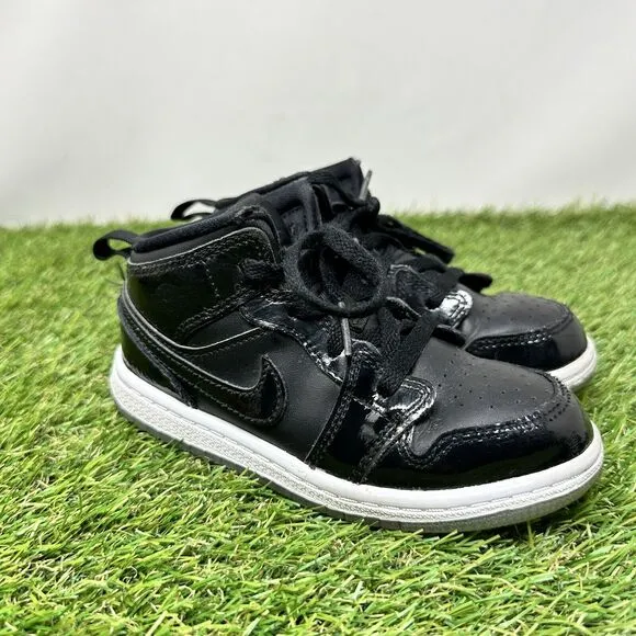 Nike Air Jordan 1 Mid Space Jam Boys Size 10C Athletic Shoes Sneakers DV1338-004