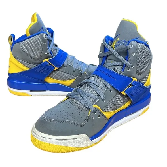 Nike Air Jordan Flight 23 Womens Gray Blue Athletic Shoes Sneakers 524865-089