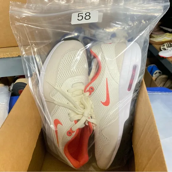 Nike Air Max 1 Golf Sail/Orange Athletic Golf Shoes CI7576-102 Men's Size 8