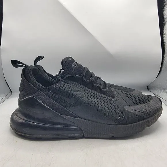 Nike Air Max 270 Mens 8 Triple Black Sneaker Shoes Casual Outdoors AH8050-005