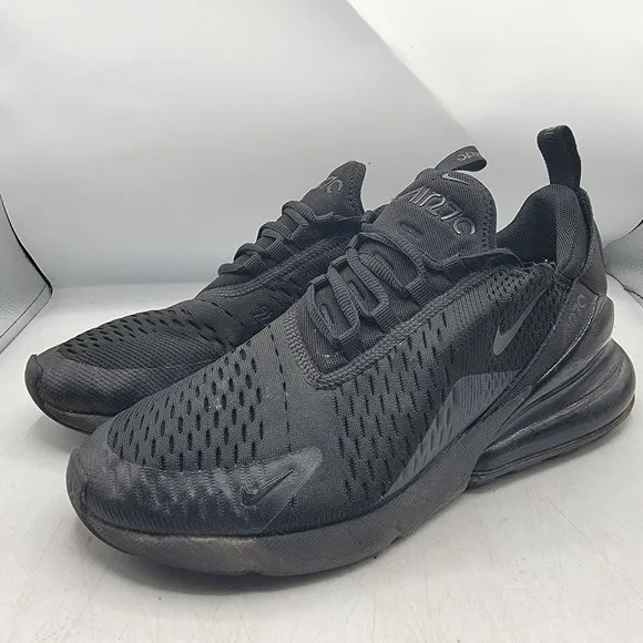 Nike Air Max 270 Mens 8 Triple Black Sneaker Shoes Casual Outdoors AH8050-005