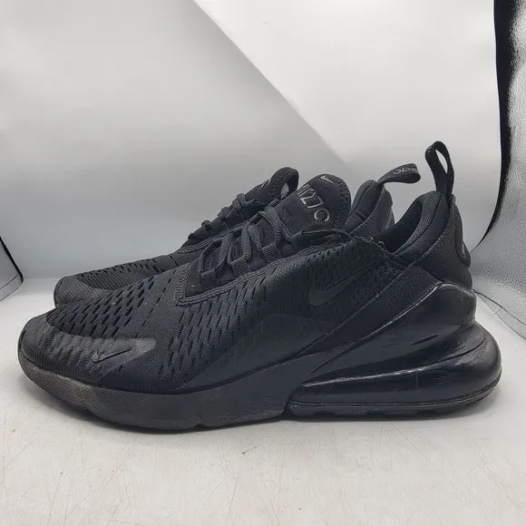 Nike Air Max 270 Mens 8 Triple Black Sneaker Shoes Casual Outdoors AH8050-005
