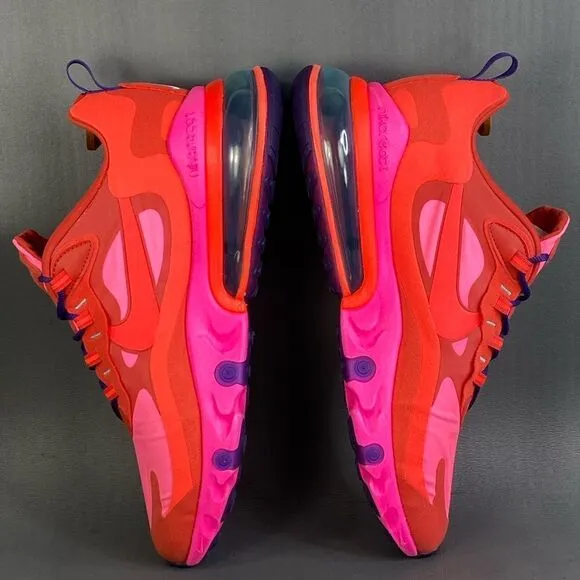 Nike AIR MAX 270 REACT 'ELECTRONIC MUSIC MYSTIC RED ‘ sneaker shoes mens size 12
