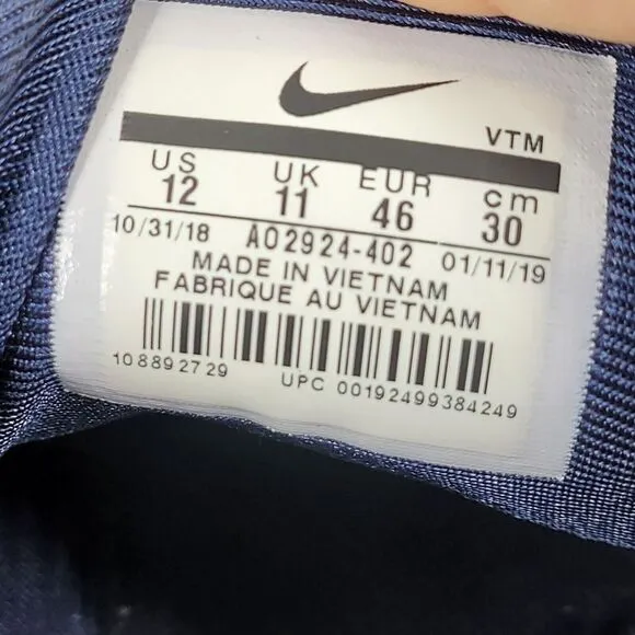 Nike‎ Air Max 720 Mens Size 12 Obsidian Blue Athletic Running Shoes Sneakers