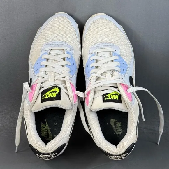 Nike Air Max 90 Multi-Color Pastel athletic sneaker shoes womens size 11