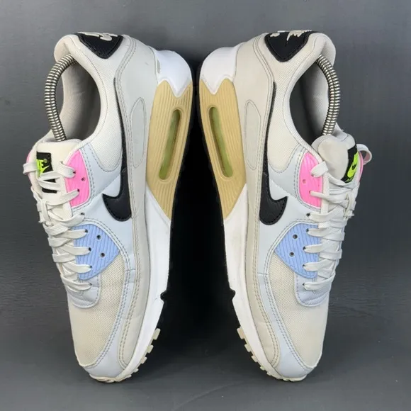 Nike Air Max 90 Multi-Color Pastel athletic sneaker shoes womens size 11