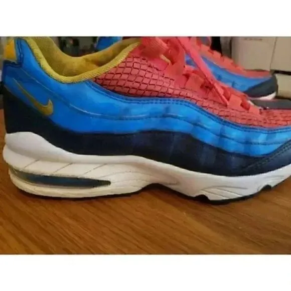 Nike Air Max 95 Now Big Kids AV2289-600 Crimson Blue Athletic Shoes Sz 6.5Y  B6
