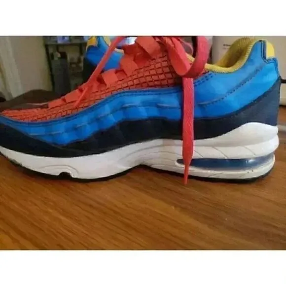 Nike Air Max 95 Now Big Kids AV2289-600 Crimson Blue Athletic Shoes Sz 6.5Y  B6