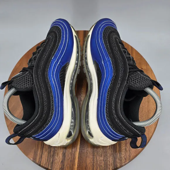 Nike Air Max 97 Shoes Men's 9 Royal Blue Black Lace Up Low Top Athletic Sneakers