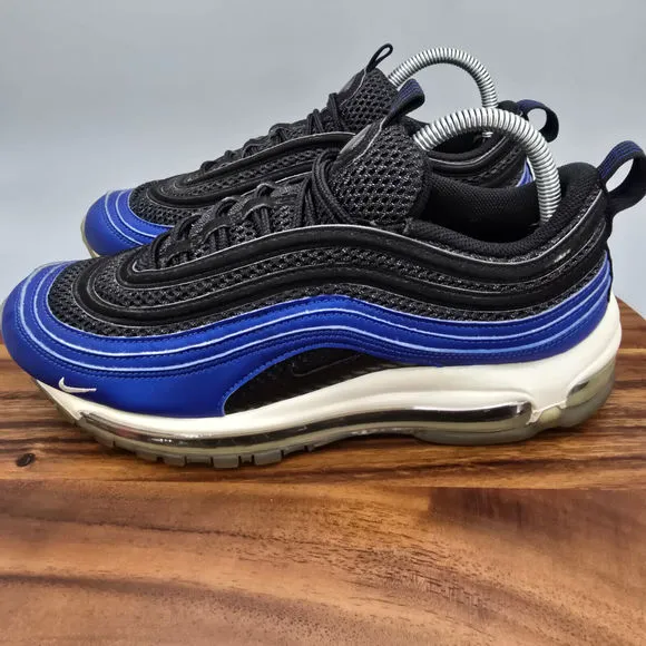 Nike Air Max 97 Shoes Men's 9 Royal Blue Black Lace Up Low Top Athletic Sneakers
