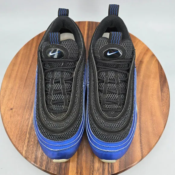 Nike Air Max 97 Shoes Men's 9 Royal Blue Black Lace Up Low Top Athletic Sneakers