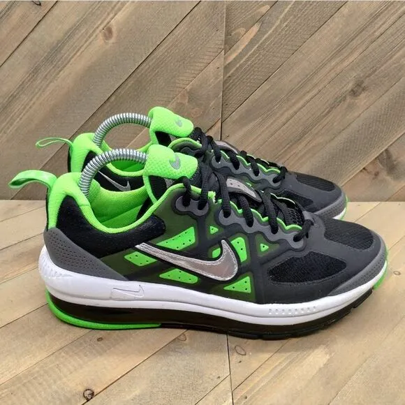 Nike Air‎ Max Genome Athletic Sneakers Womens Size 8.5 Black Green Silver Shoes