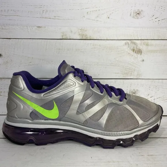 Nike Air Max Plus 2012 Running Shoes Womens Size 7.5 Silver Purple Athletic