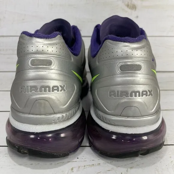 Nike Air Max Plus 2012 Running Shoes Womens Size 7.5 Silver Purple Athletic