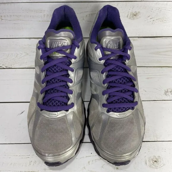 Nike Air Max Plus 2012 Running Shoes Womens Size 7.5 Silver Purple Athletic
