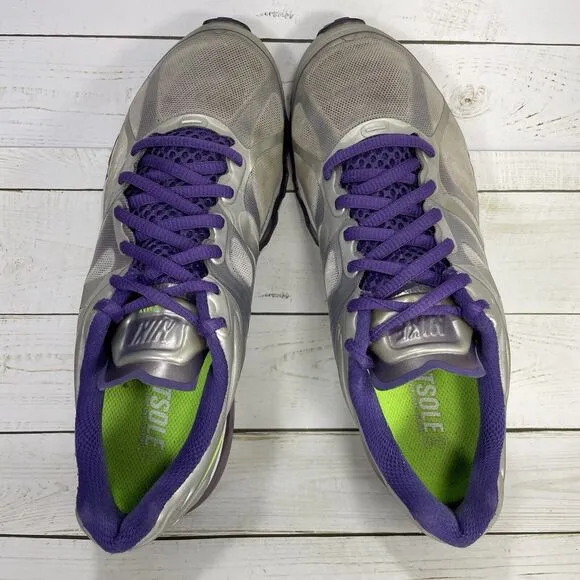 Nike Air Max Plus 2012 Running Shoes Womens Size 7.5 Silver Purple Athletic