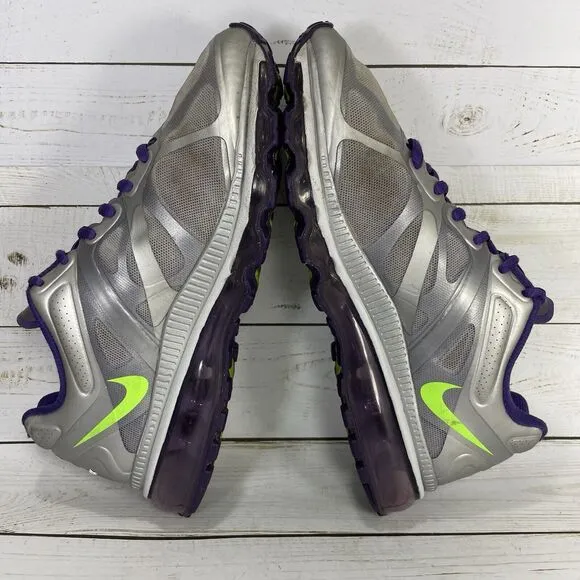 Nike Air Max Plus 2012 Running Shoes Womens Size 7.5 Silver Purple Athletic