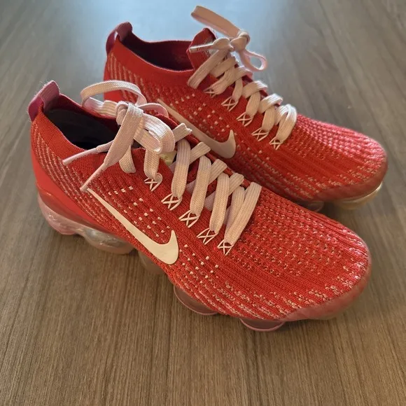 Nike Air VaporMax FlyKnit 3 Track Red Magic Flamingo / CU4756-600 / SZ: 6