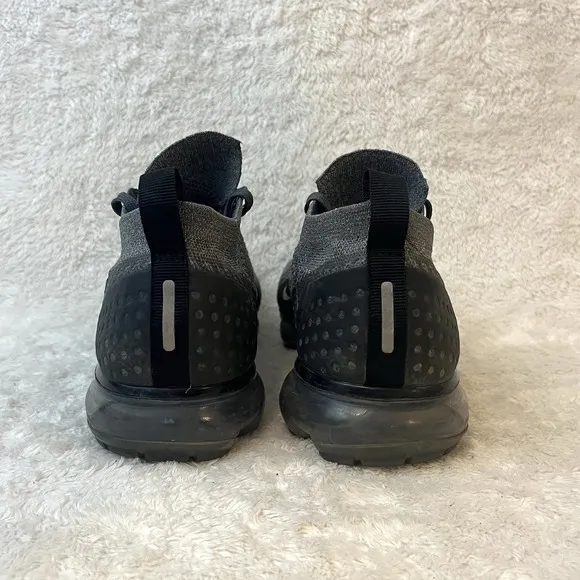 Nike Air VaporMax Mens Size 10 Athletic Shoes Wolf Grey Black Flyknit 942842-002