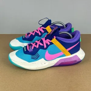 Nike Air Zoom Crossover Basketball Shoes Youth 5Y Blue Pink Purple Athletic