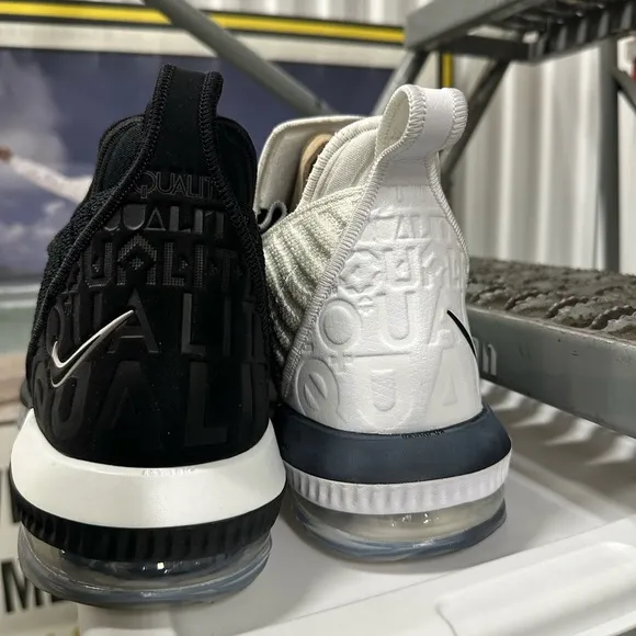 Nike Black and White Athletic Shoes with Air Max Cushioning