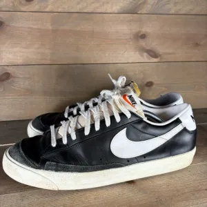 nike blazer low 77 mens size 13 shoes black leather comfort sneakers