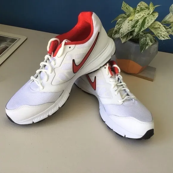 Nike Downshifter Athletic Red White Mens Shoes
