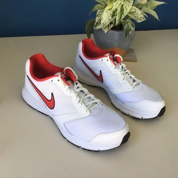 Nike Downshifter Athletic Red White Mens Shoes