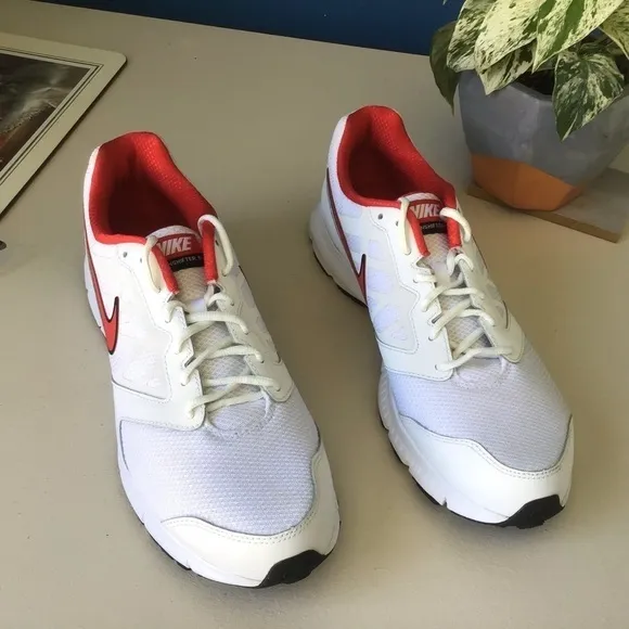 Nike Downshifter Athletic Red White Mens Shoes