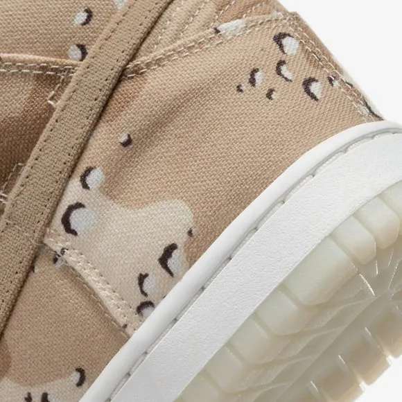 Nike Dunk High Desert Camo Womens Casual Shoes Brown DX2314-200 NEW Size 6