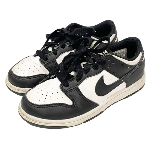 Nike Dunk Low Panda Black White Shoes Little Kid Size 1.5 Athletic Sneakers
