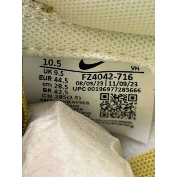 Nike Dunk Low Retro Bronzine Coconut Milk Gold White Athletic Shoes Mens 10.5