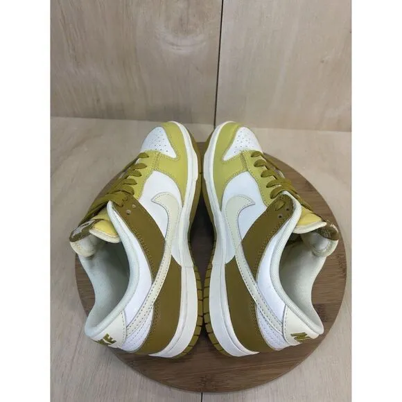 Nike Dunk Low Retro Bronzine Coconut Milk Gold White Athletic Shoes Mens Size 11