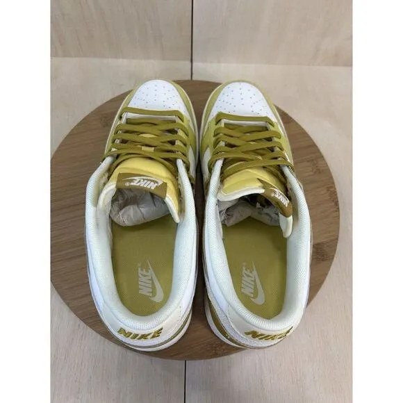 Nike Dunk Low Retro Bronzine Coconut Milk Gold White Athletic Shoes Mens Size 11