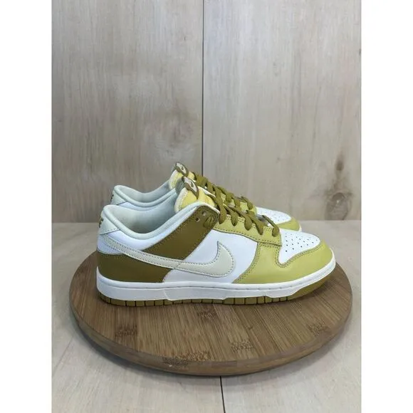 Nike Dunk Low Retro Bronzine Coconut Milk Gold White Athletic Shoes Mens Size 11