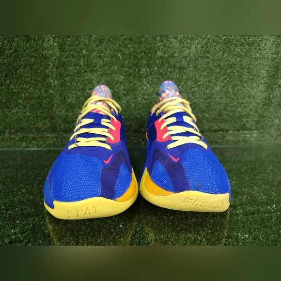Nike Freak 4 SE Big Kids Royal Blue &amp; Yellow Basketball Shoes Size 6.5 Y