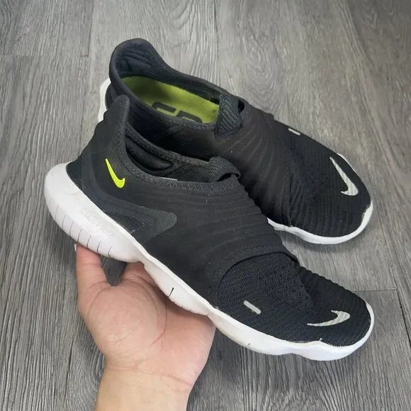 Nike Free RN Flyknit 3.0 Mens Size 10 Black Athletic Running Shoes Sneakers