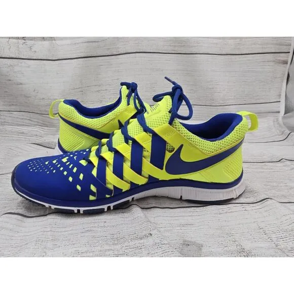 Nike Free Trainer 5.0 Athletic Shoes Mens Size 13 Volt Hyper Blue EUC