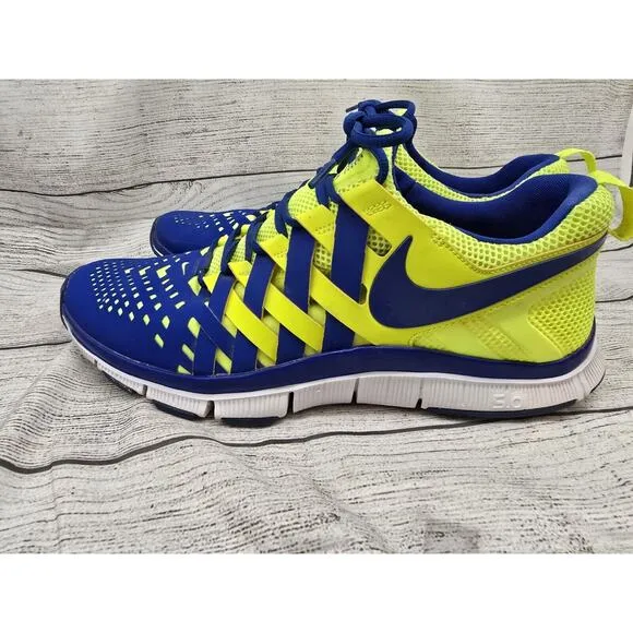 Nike Free Trainer 5.0 Athletic Shoes Mens Size 13 Volt Hyper Blue EUC