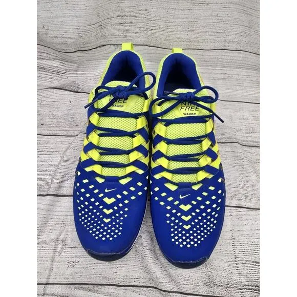 Nike Free Trainer 5.0 Athletic Shoes Mens Size 13 Volt Hyper Blue EUC