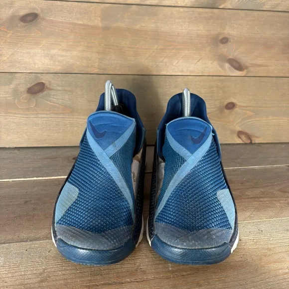 nike go flyease womens size 8 shoes blue slip on comfort running sneakers