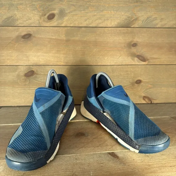 nike go flyease womens size 8 shoes blue slip on comfort running sneakers