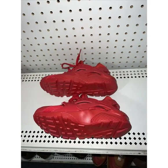 Nike Huarache Run GS Triple Red Athletic Shoes Sneakers Youth Size 4Y Womens 5.5