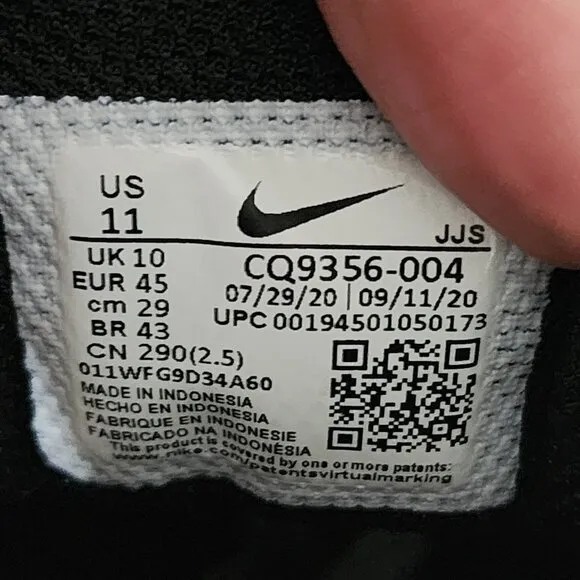 Nike Legend Essential 2 Men's Athletic Shoes Size 11 Black