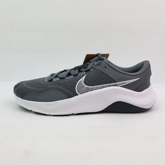Nike Legend Essentials 3 NN Mens Size 8 Smoke Grey White Athletic Sneaker Shoes