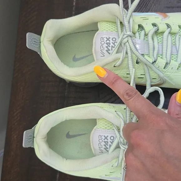 Nike Lime Green Iridescent VaporMax 360 Athletic Workout Shoes Size 12