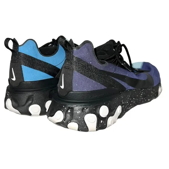 Nike React Element 55 Day And Night Shoes Men’s Size 13 Purple Blue Black