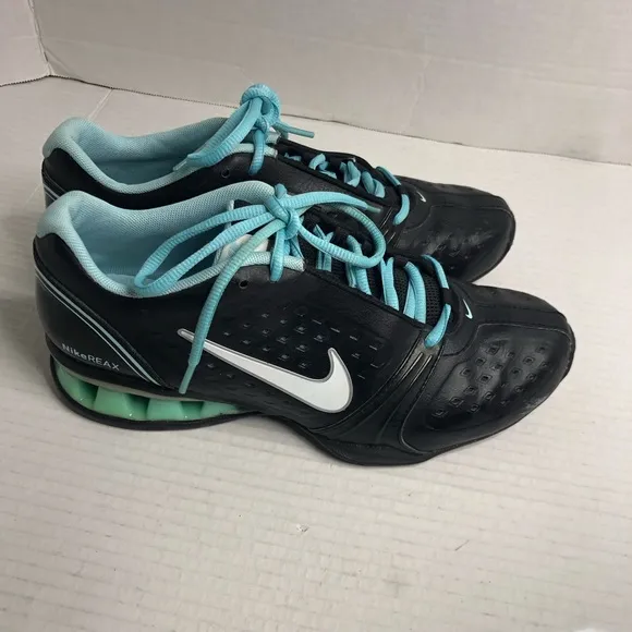 Nike Reax Rockstar Black Blue 415355 Sneakers Womens 8.5 Shoes Athletic