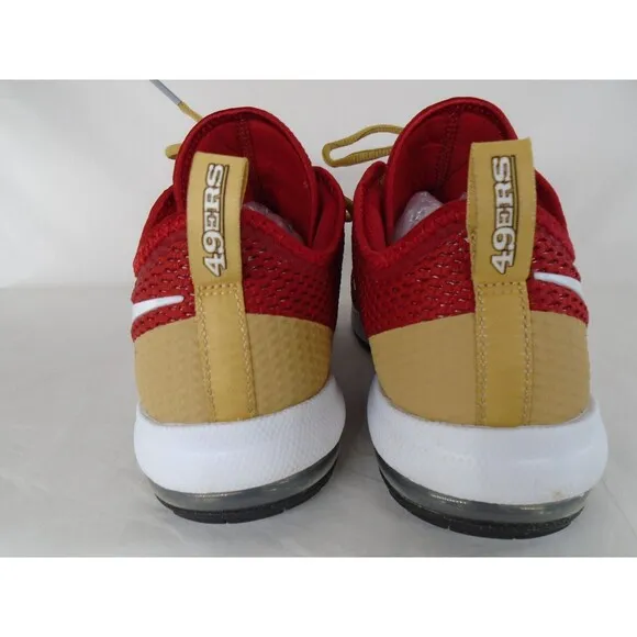 Nike SF 49ERS Shoes NFL Men's 8.5 AR0518-600 San Francisco Red Gold