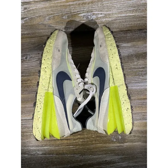 Nike Waffle One Crater Lime Green Ice Navy Athletic Shoes‎ Men's Size 11